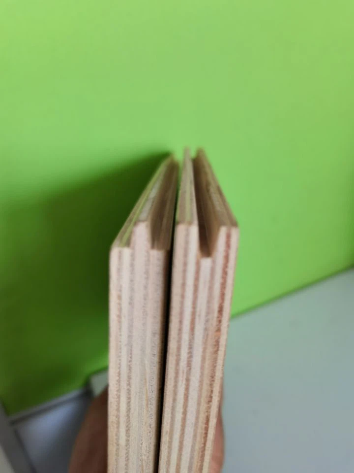 Liežuvis ir griovelis su plyšiu fanera